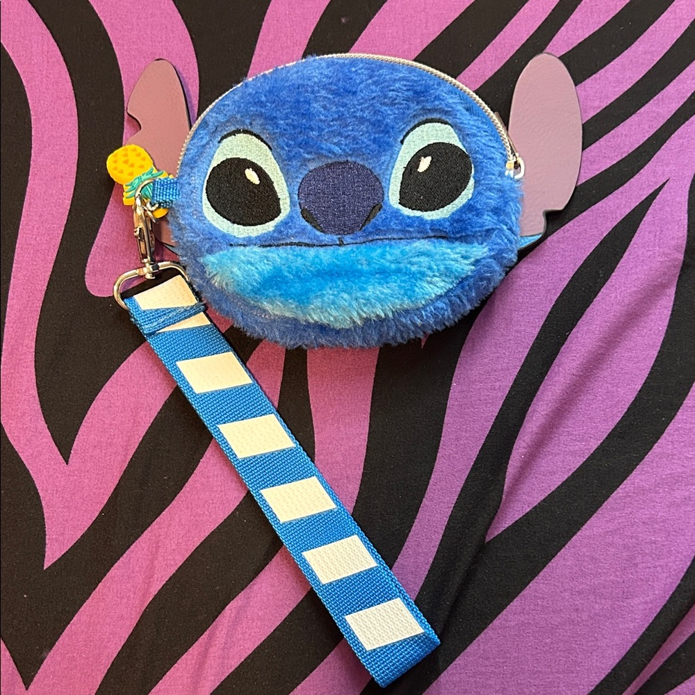 Blue and Purple Character Plush Coin Purse